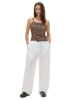 Cropp Spodnie*Białe spodnie wide leg biały