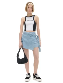 Cropp Koszulki, Topy*Biało-czarny top biały