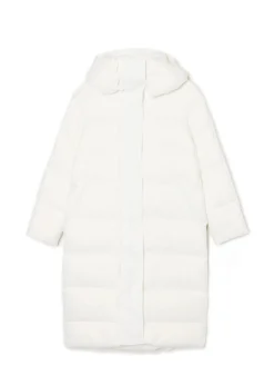 Cropp Kurtki, Płaszcze*pikowany płaszcz z kapturem biały