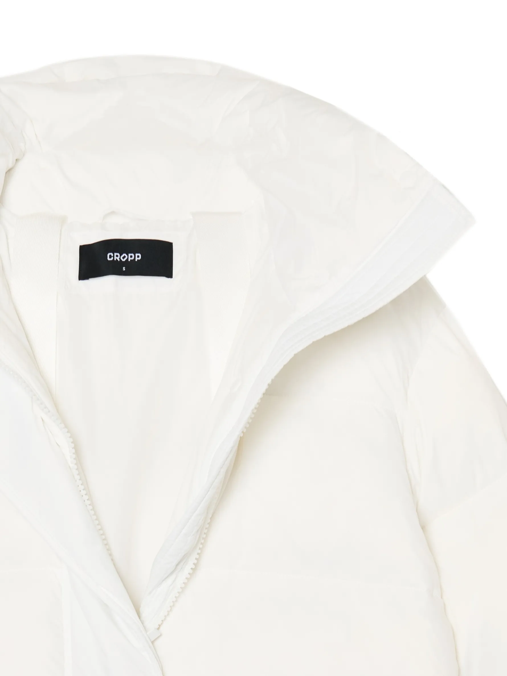 Cropp Kurtki, Płaszcze*pikowany płaszcz z kapturem biały