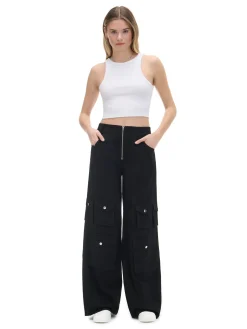 Cropp Koszulki, Topy*prążkowany top na ramiączkach biały