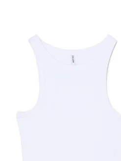 Cropp Koszulki, Topy*prążkowany top na ramiączkach biały