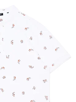 Cropp Koszulki*T-shirt polo z rybkami biały