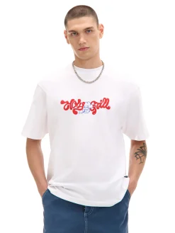 Cropp Koszulki*T-shirt z grillowym nadrukiem biały