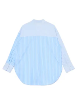 Cropp Koszule, Bluzki*Błękitna koszula oversize w pionowe paski niebieski