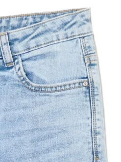 Cropp Jeansy*Błękitne jeansy skinny z przetarciami błękitny