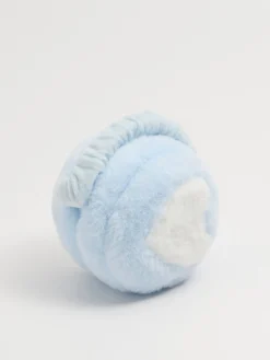 Cropp Czapki*Błękitne ocieplane nauszniki z sercem błękitny