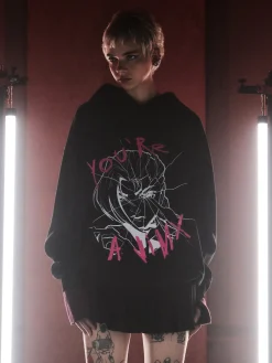 Cropp Bluzy*Bluza Arcane z efektem glow in the dark czarny