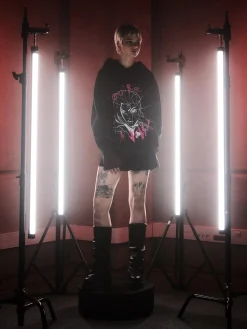 Cropp Bluzy*Bluza Arcane z efektem glow in the dark czarny