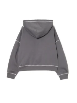 Cropp Bluzy*Bluza hoddie z kontrastowymi przeszyciami szary