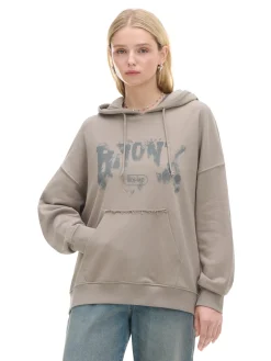 Cropp Unisex|Unisex*Bluza hoodie oversize z napisem UNISEX szary