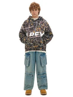 Cropp Bluzy*Bluza hoodie z leśnym nadrukiem biały