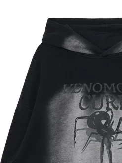 Cropp Bluzy*Bluza hoodie z motywem pająka brązowy