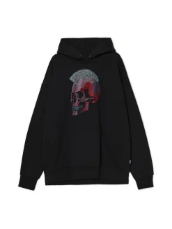 Cropp Bluzy*Bluza z aplikacją punkowej czaszki czarny