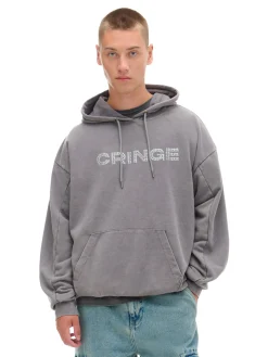 Cropp Bluzy*Bluza z kapturem i aplikacją jasnyszary