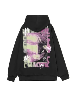 Cropp Bluzy*Bluza z kapturem i nadrukiem Jokera czarny