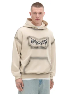 Cropp Bluzy*Bluza z kapturem i nadrukami beżowy