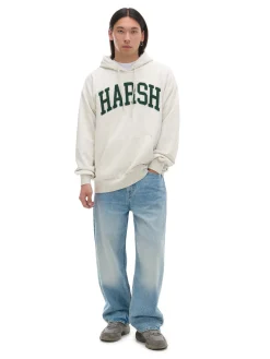 Cropp Bluzy*Bluza z kapturem i naszywkami jasnyszary