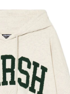 Cropp Bluzy*Bluza z kapturem i naszywkami jasnyszary