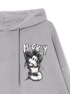 Cropp Bluzy*Bluza z kapturem Mickey Mouse jasnyszary
