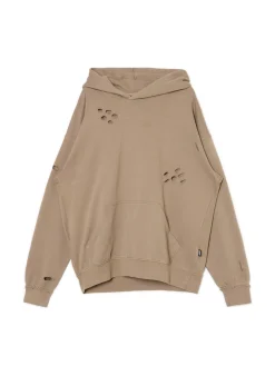 Cropp Bluzy*Bluza z kapturem z ozdobnymi wycięciami beżowy