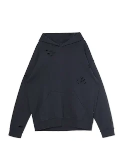 Cropp Bluzy*Bluza z kapturem z ozdobnymi wycięciami szary