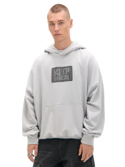 Cropp Bluzy*Bluza z napisem Keep It Real jasnyszary