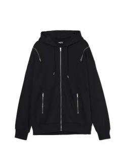 Cropp Bluzy|Sety*Bluza z zamkami przy rękawach UNISEX czarny