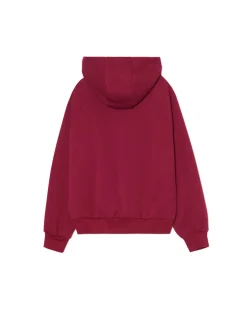 Cropp Bluzy|Sety*Bordowa bluza z kapturem i nadrukiem kasztanowy