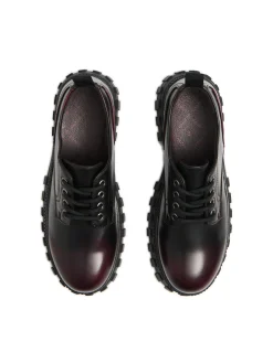 Cropp Półbuty*Bordowe półbuty derby kasztanowy