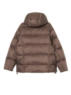 Cropp Kurtki, Płaszcze*Brązowa pikowana kurtka z kapturem brązowy