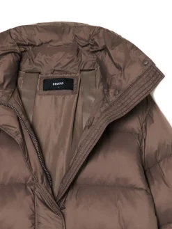 Cropp Kurtki, Płaszcze*pikowany płaszcz z kapturem brązowy