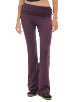 Cropp Spodnie|Sety*Burgundowe dresy z ozdobną zakładką fioletowy