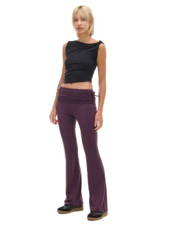 Cropp Spodnie|Sety*Burgundowe dresy z ozdobną zakładką fioletowy