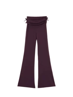 Cropp Spodnie|Sety*Burgundowe dresy z ozdobną zakładką fioletowy