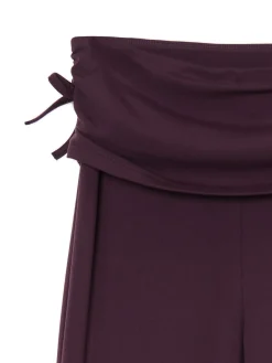 Cropp Spodnie|Sety*Burgundowe dresy z ozdobną zakładką fioletowy