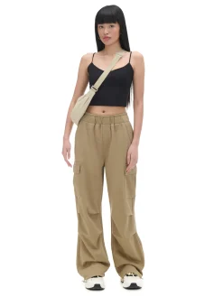 Cropp Spodnie*Bursztynowe spodnie cargo żółty