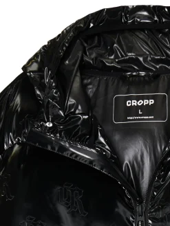 Cropp Kurtki Zimowe|Kurtki, Płaszcze*Błyszcząca kurtka puffer z kapturem czarny