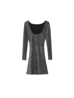 Cropp Sukienki, Kombinezony*Błyszcząca sukienka mini szary