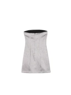 Cropp Sukienki, Kombinezony*Błyszcząca sukienka mini z wiskozą beżowy