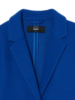 Cropp Kurtki, Płaszcze*Chabrowy długi płaszcz niebieski