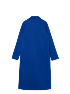 Cropp Kurtki, Płaszcze*Chabrowy długi płaszcz niebieski