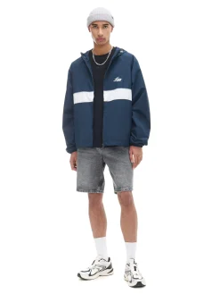 Cropp Kurtki, Płaszcze*Ciemna kurtka z kapturem granatowy