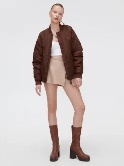 Cropp Kurtki, Płaszcze*Ciemnobrązowa kurtka bomber brązowy