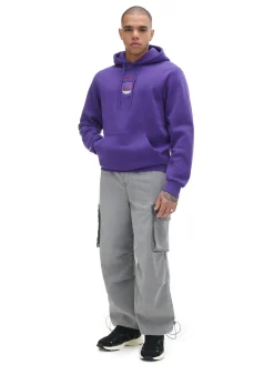 Cropp Bluzy*Ciemnofioletowa bluza z kapturem Pokémon purpurowy