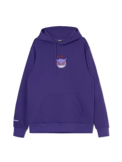 Cropp Bluzy*Ciemnofioletowa bluza z kapturem Pokémon purpurowy