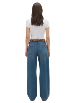 Cropp Jeansy*Ciemnoniebieskie jeansy baggy granatowy