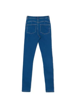 Cropp Jeansy*Ciemnoe jeansy push up TALL niebieski