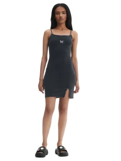 Cropp Sukienki, Kombinezony*Ciemnoszara sukienka na ramiączkach szary