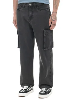 Cropp Jeansy|Baggy*Ciemnoszare jeansy baggy szary